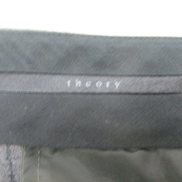 セオリー Theory スラックス パンツ ウール チェック 0 グレー 灰 /KT14
