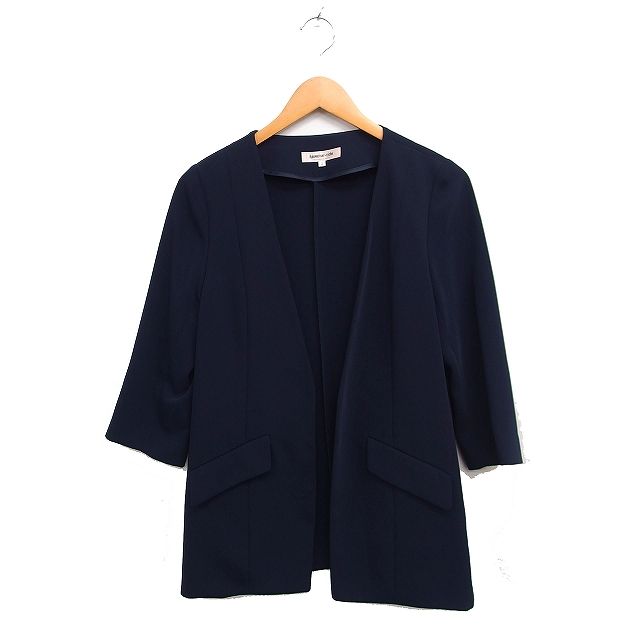 アプワイザーリッシェ Apuweiser-riche ノーカラー ジャケット 7分袖