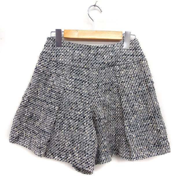 トゥービーシック TO BE CHIC ツイード ショート パンツ 36 グレー 灰 ブラック 黒 /FT1