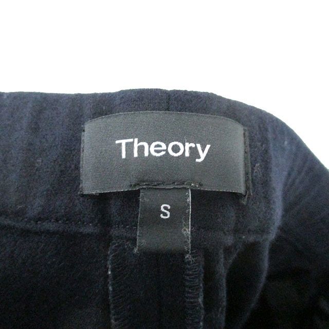 セオリー Theory イージーパンツ ストレート ウール シンプル S ネイビー 紺 /KT18