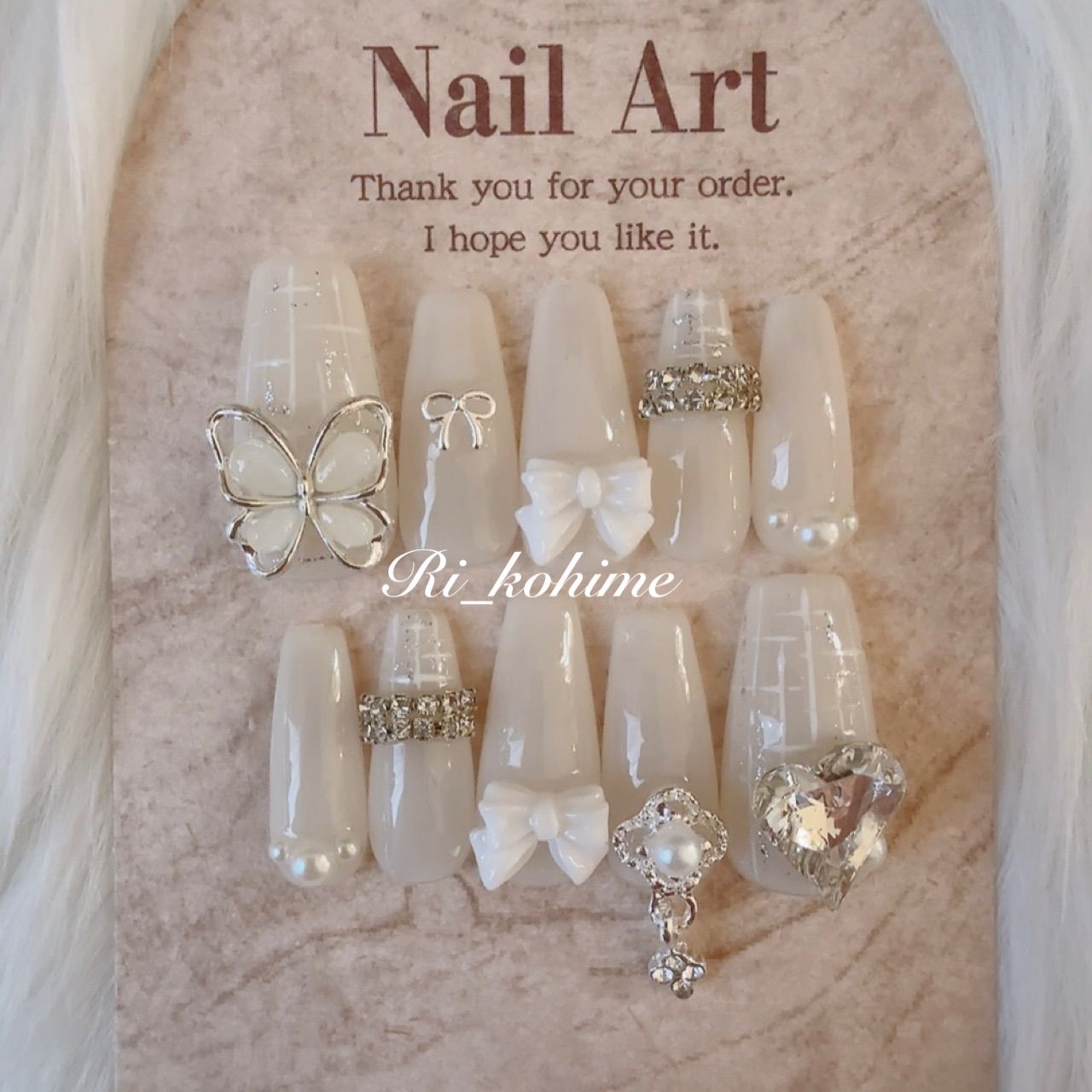 ネイルチップ 現品 フレンチガーリー ちゅるん ニュアンス バレエコア