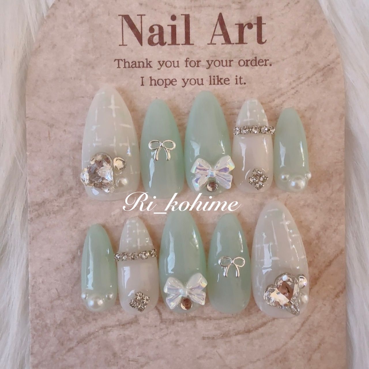 ネイルチップ 現品 フレンチガーリー ちゅるん ニュアンス バレエコア