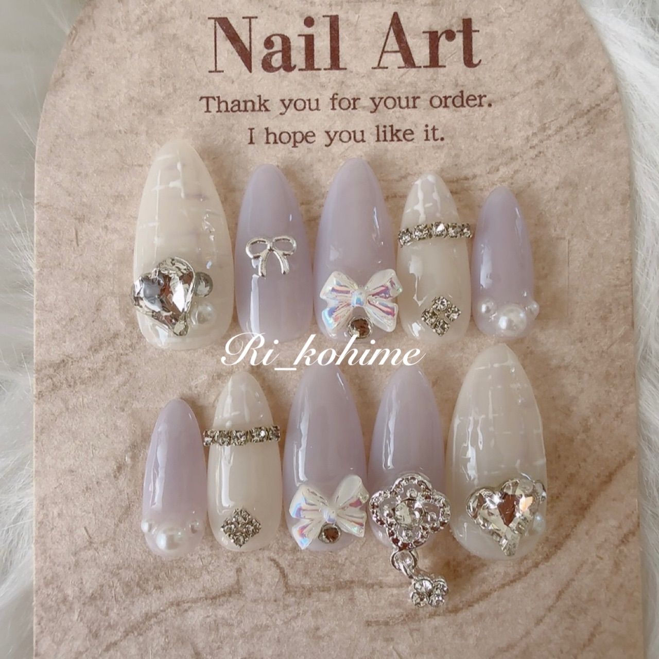 ネイルチップ 現品 フレンチガーリー ちゅるん ニュアンス バレエコア