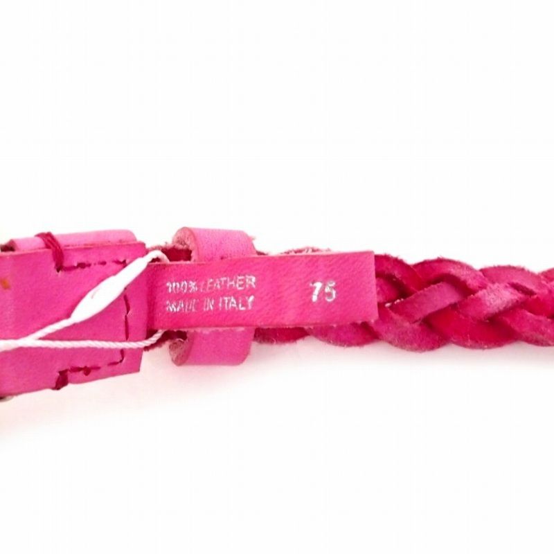 新品★DSQUARED2 ロゴバックル メッシュレザーベルト 80 ピンク 新品☆DSQUARED2 ロゴバックル メッシュレザーベルト 80 ピンク 新品