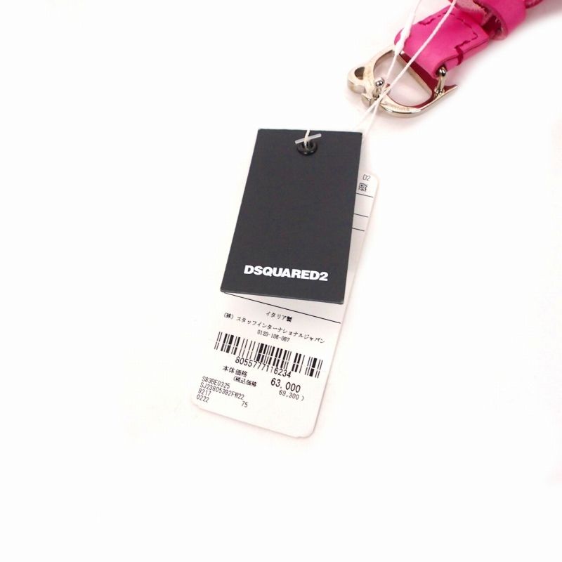 ディースクエアード DSQUARED2 22AW ロゴバックル メッシュレザー