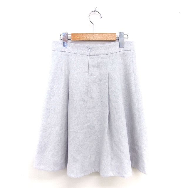 プロポーション ボディドレッシング PROPORTION BODY DRESSING タック フレア スカート ひざ丈 起毛 ウール混 3 グレー /TT