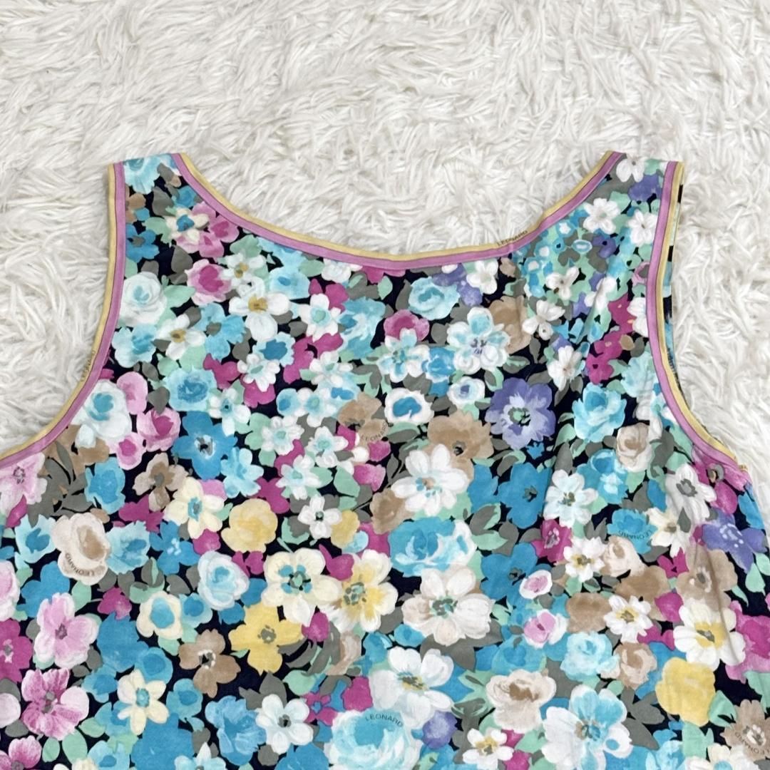 極美品】 LEONARD タンクトップ LL 花柄 - メルカリ