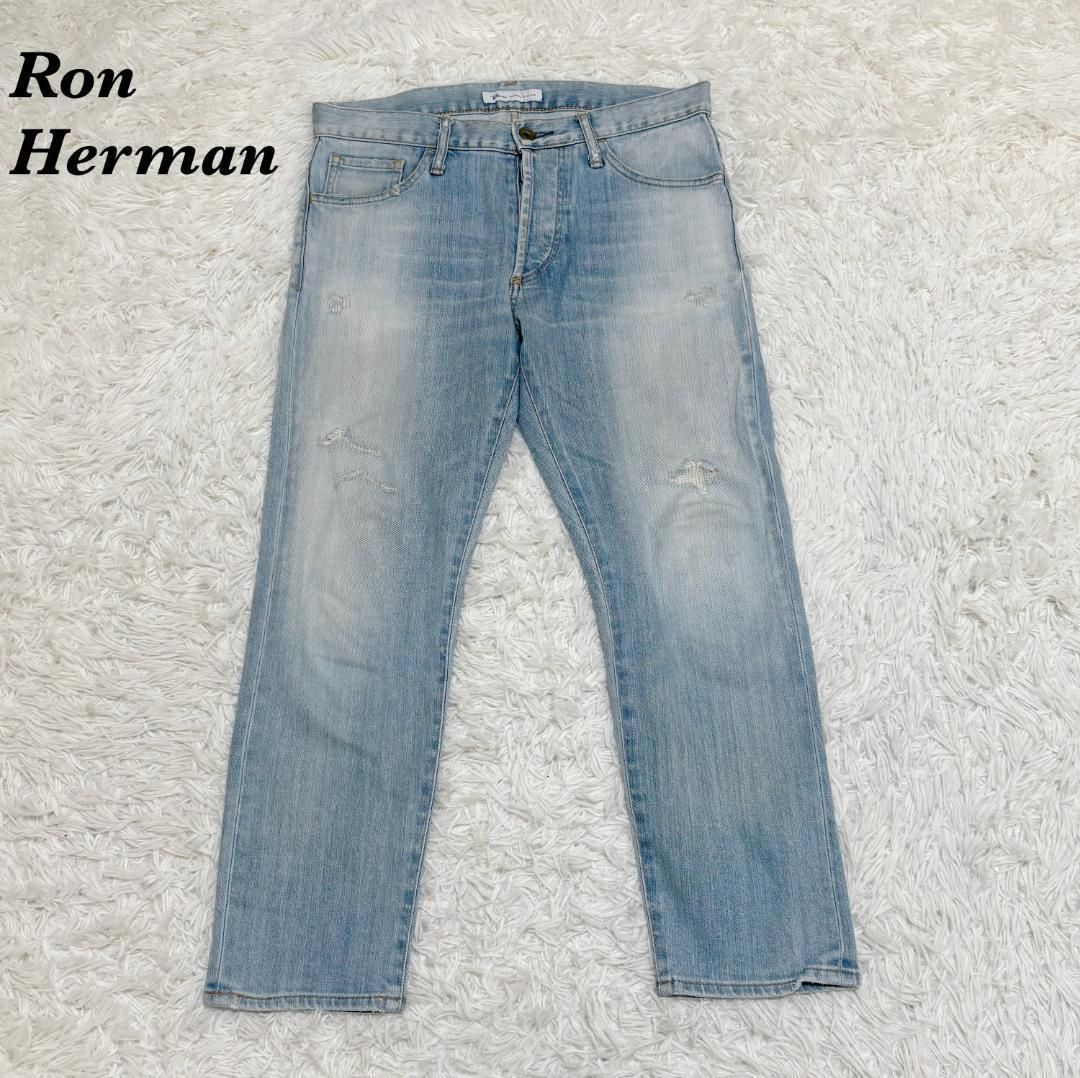 美品 Ron Herman ストレッチスキニーデニム リペア加工 S - メルカリ