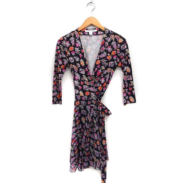 ♦️美品♦️ ダイアンフォンファステンバーグ　カシュクールワンピース ダイアンフォンファステンバーグ DIANE von FURSTENBERG フラワー