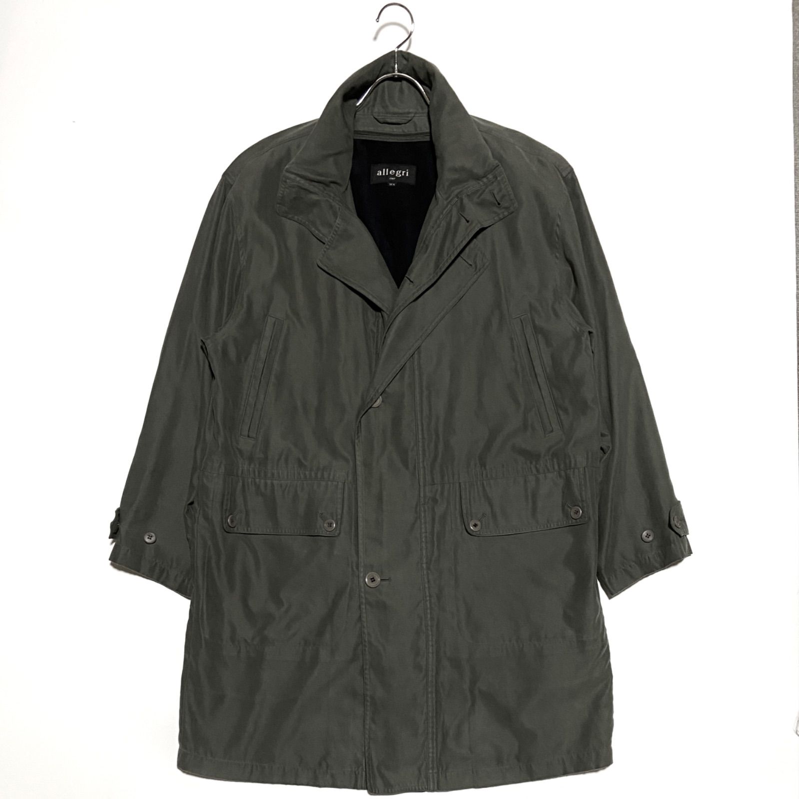 allegri アレグリ ミリタリー ステンカラーコート モスグリーン