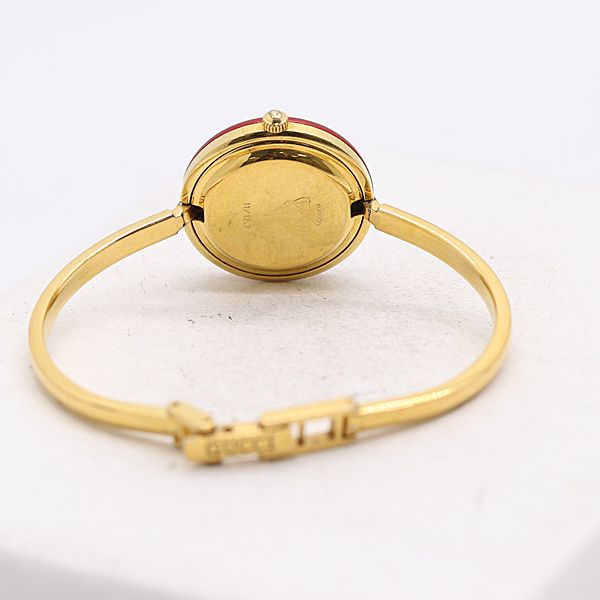 箱付 稼働 グッチ チェンジベゼル 11/12.2 QZ ホワイト文字盤