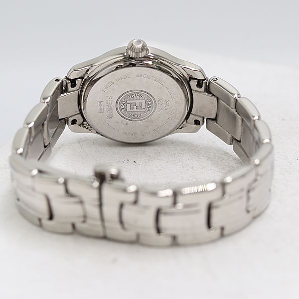 稼働 良品 フェンディ 210L QZ シルバー文字盤 レディース腕時計