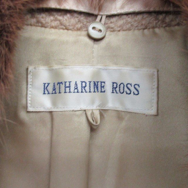キャサリンロス KATHARINE ROSS テーラードジャケット ブレザー ウール ラビットファー MA ブラウン 茶 /KT29