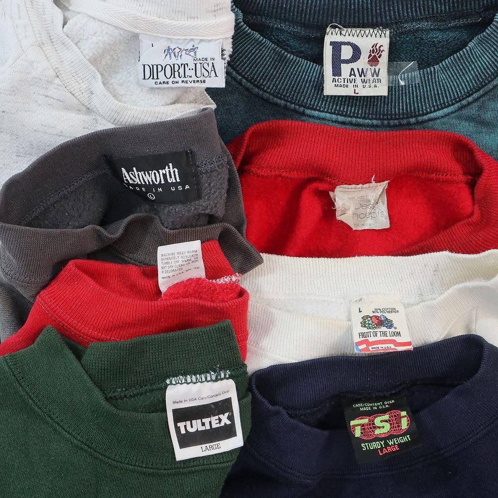 古着卸 まとめ売り USA製 スウェット 6枚セット (メンズ L ) フルーツ