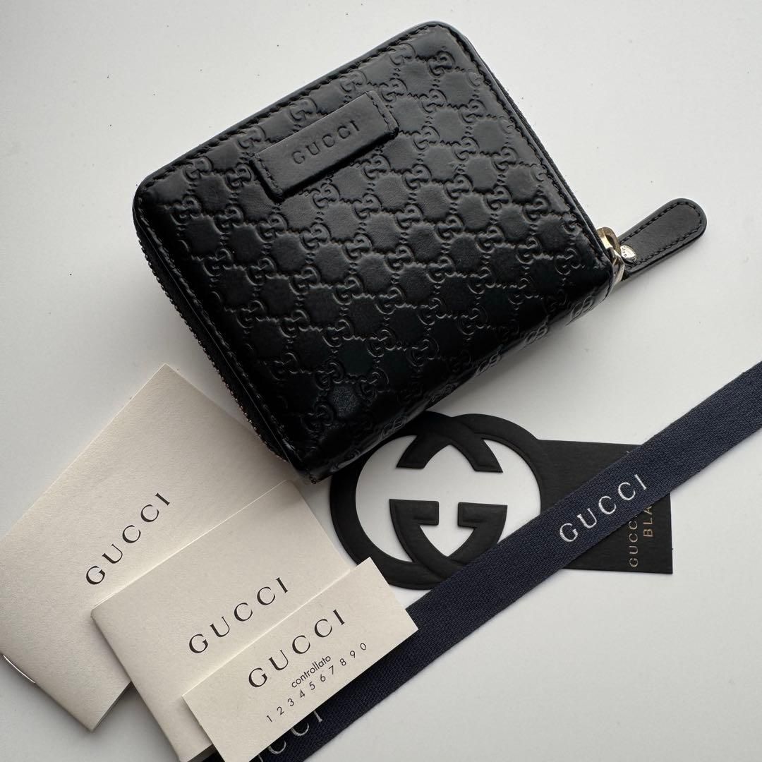 美品】 20 GUCCI グッチ マイクロ シマ 2つ折り 財布 - メルカリ