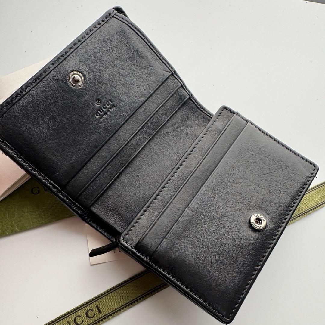 美品】 GUCCI グッチ マーモント 2つ折り 財布 コンパクト パイソン
