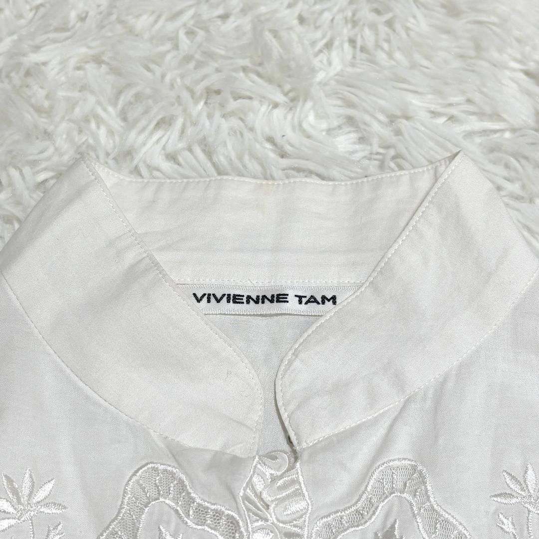 美品】VIVIENNE TAM 刺繍シャツ ブラウス 1 ホワイト - メルカリ