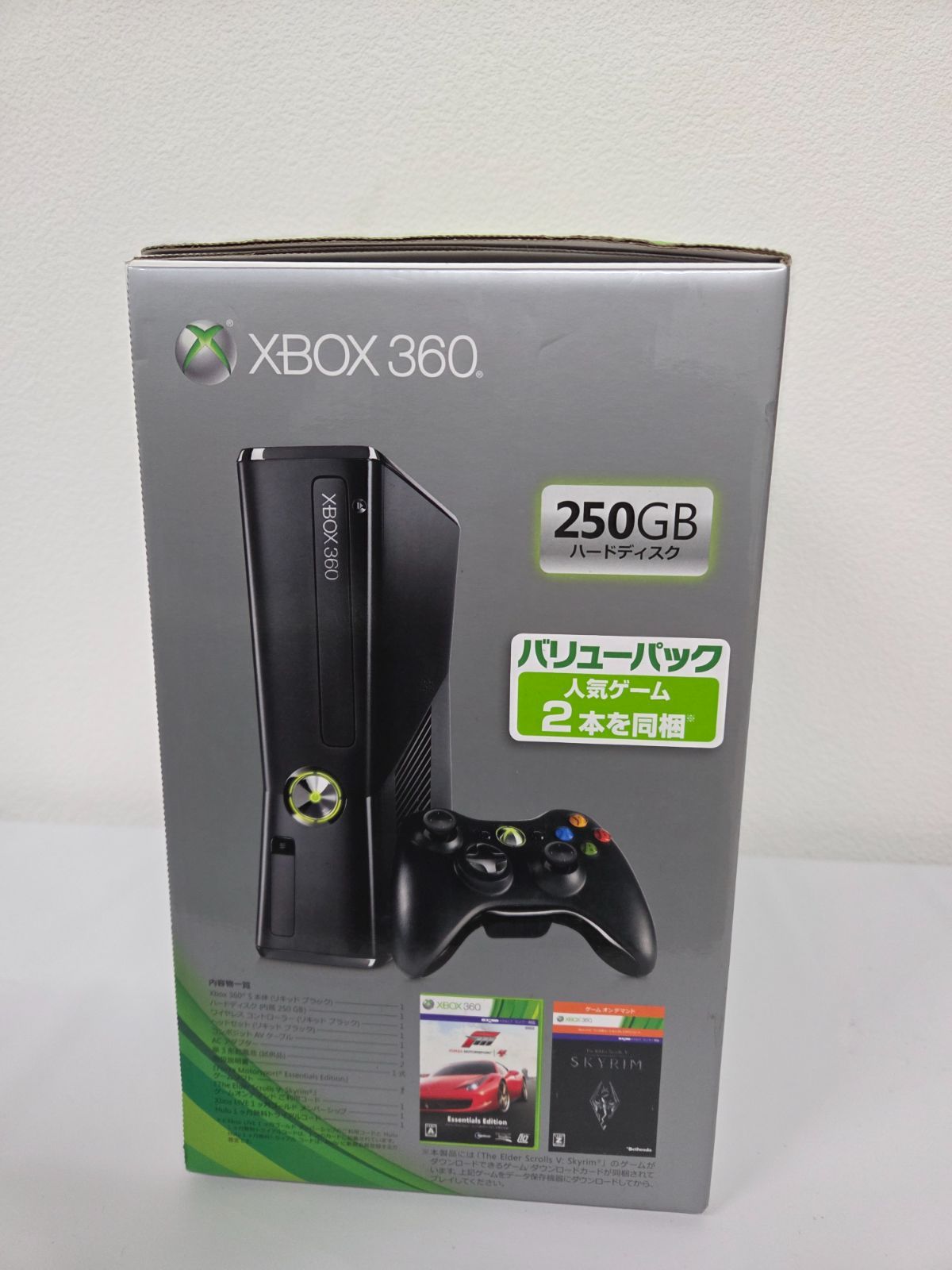 Microsoft Xbox 360 本体 250GB バリューパック リキッドブラック 箱