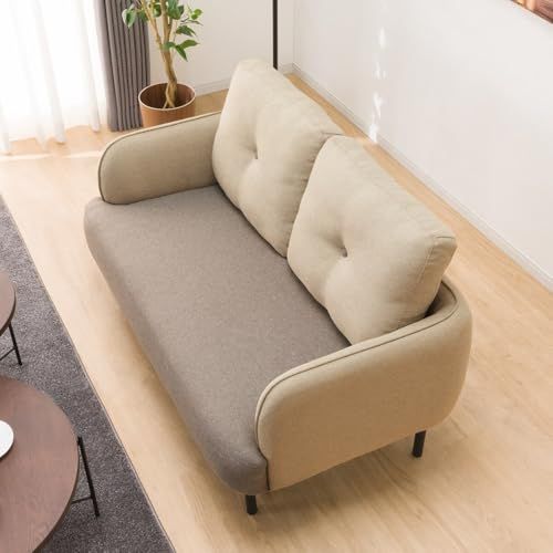 2人掛け布張りソファ