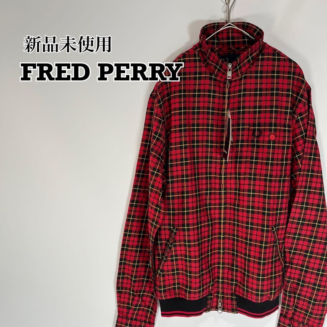 新品未使用 FRED PERRY ハリントンジャケット チェック柄 - メルカリ