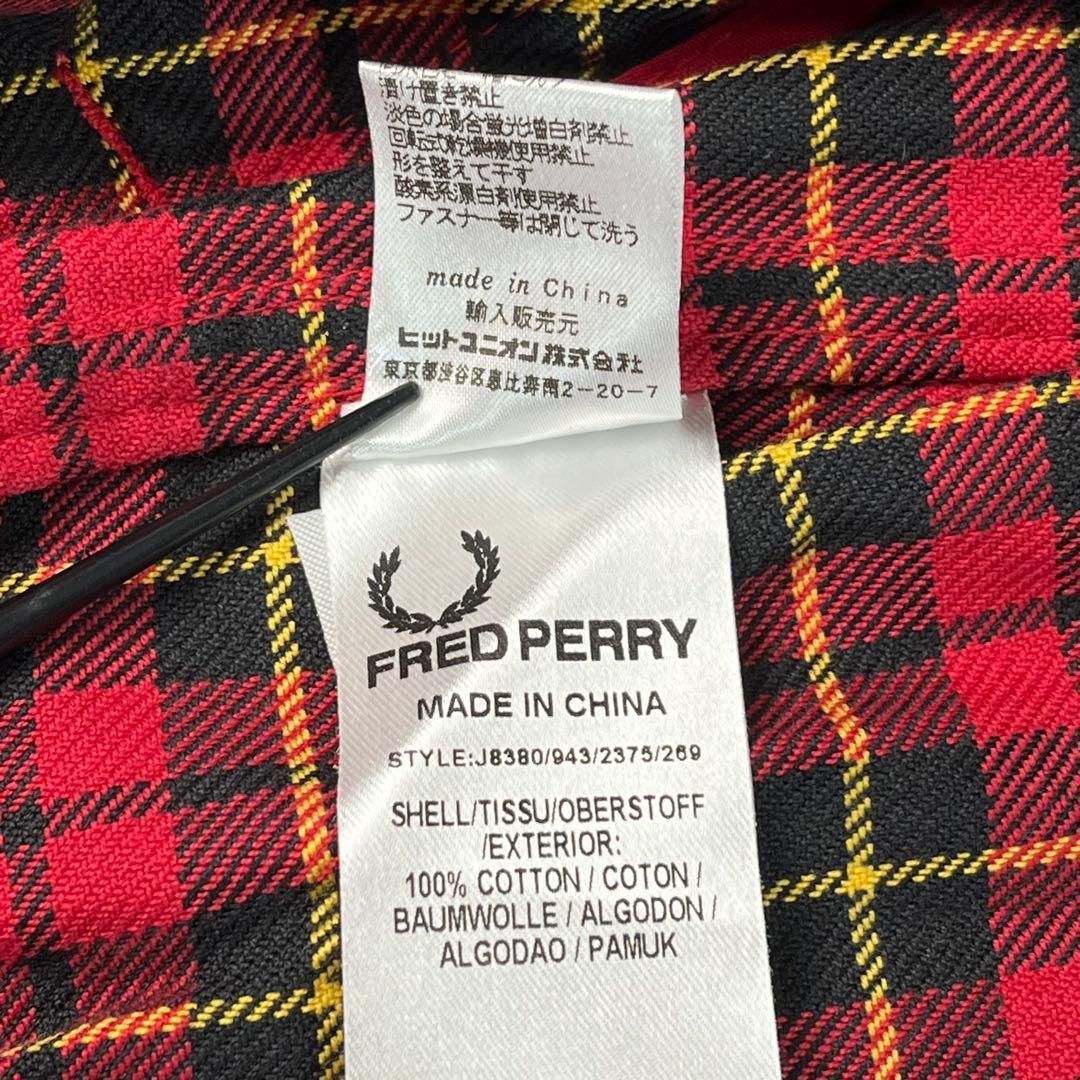 新品未使用 FRED PERRY ハリントンジャケット チェック柄 - メルカリ