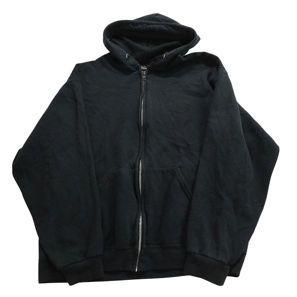古着卸 まとめ売り 無地 フルジップ パーカー スウェット 7枚セット (メンズ L /XL /2XL ) ブラック ネイビー グレー 中古 古着 ND4537