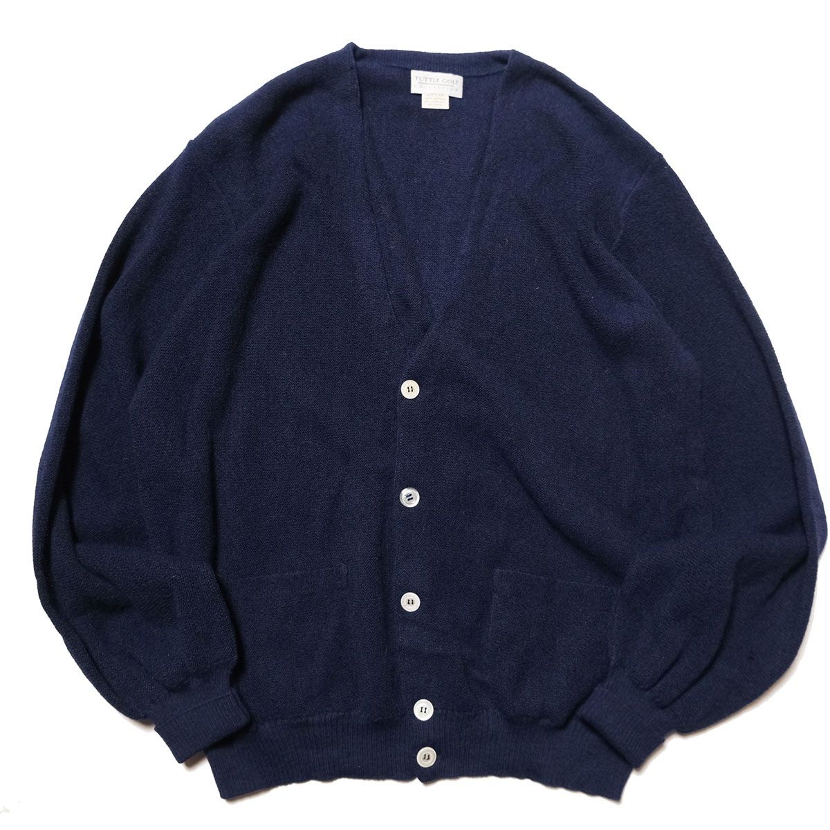 80's 90's ペルー製 TUTTLE GOLF 100% アルパカ ニット カーディガン