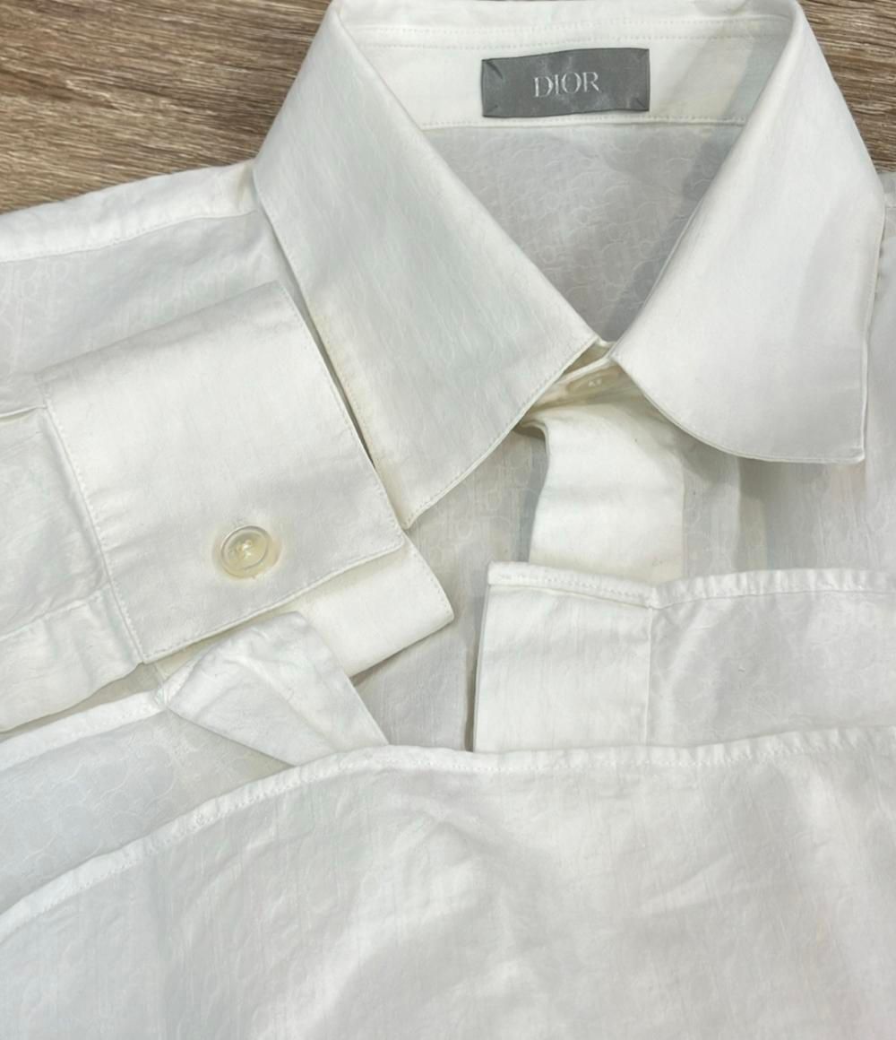クリスチャンディオール 長袖シャツ コットン オブリーク 総柄