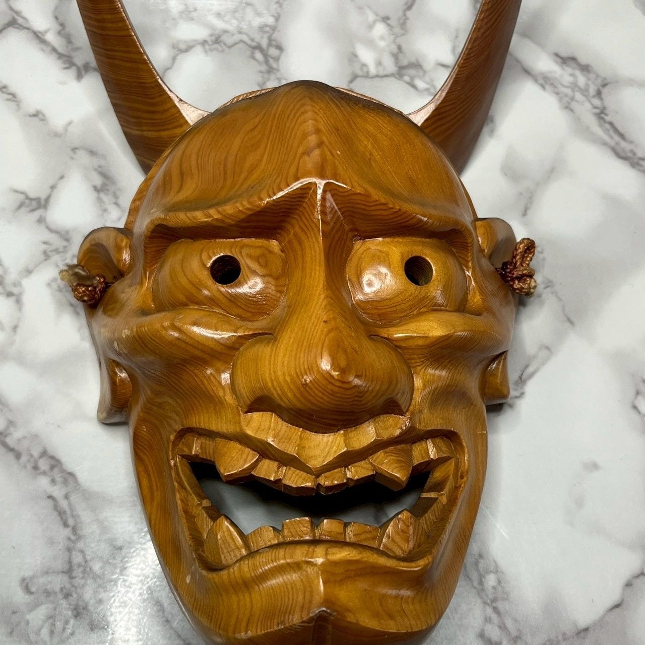 般若面 木彫り 能面 伝統工芸 壁掛け オブジェ - メルカリ
