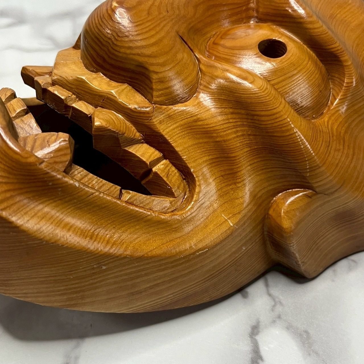 般若面 木彫り 能面 伝統工芸 壁掛け オブジェ - メルカリ