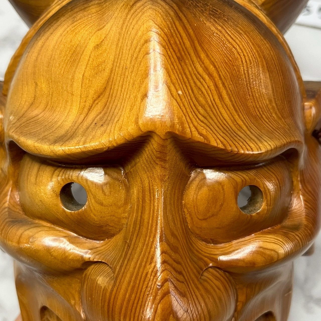 般若面 木彫り 能面 伝統工芸 壁掛け オブジェ - メルカリ