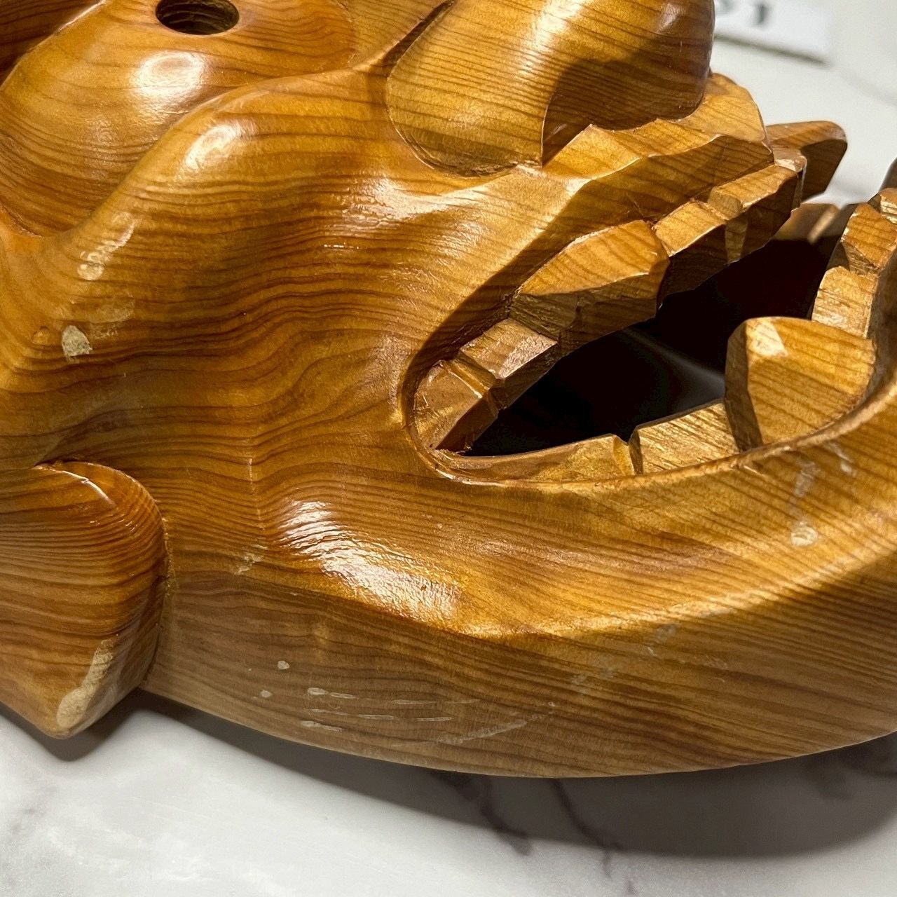 般若面 木彫り 能面 伝統工芸 壁掛け オブジェ - メルカリ