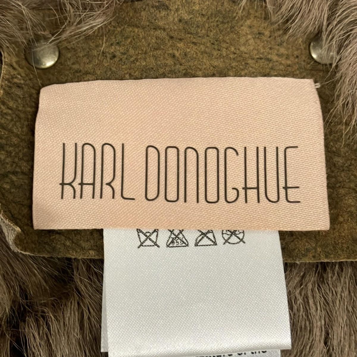 Karl Donoghue(カールドノヒュー) ストール(ショール) - ベージュ×黒