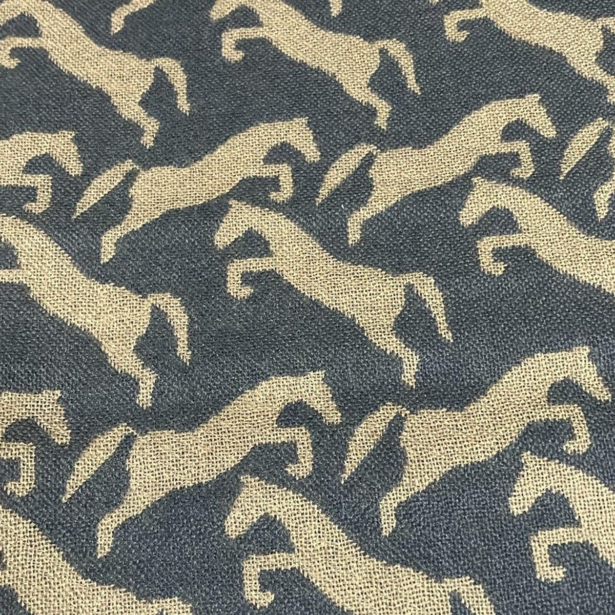 HERMES(エルメス) ストール(ショール)美品 - ネイビー×グレーベージュ