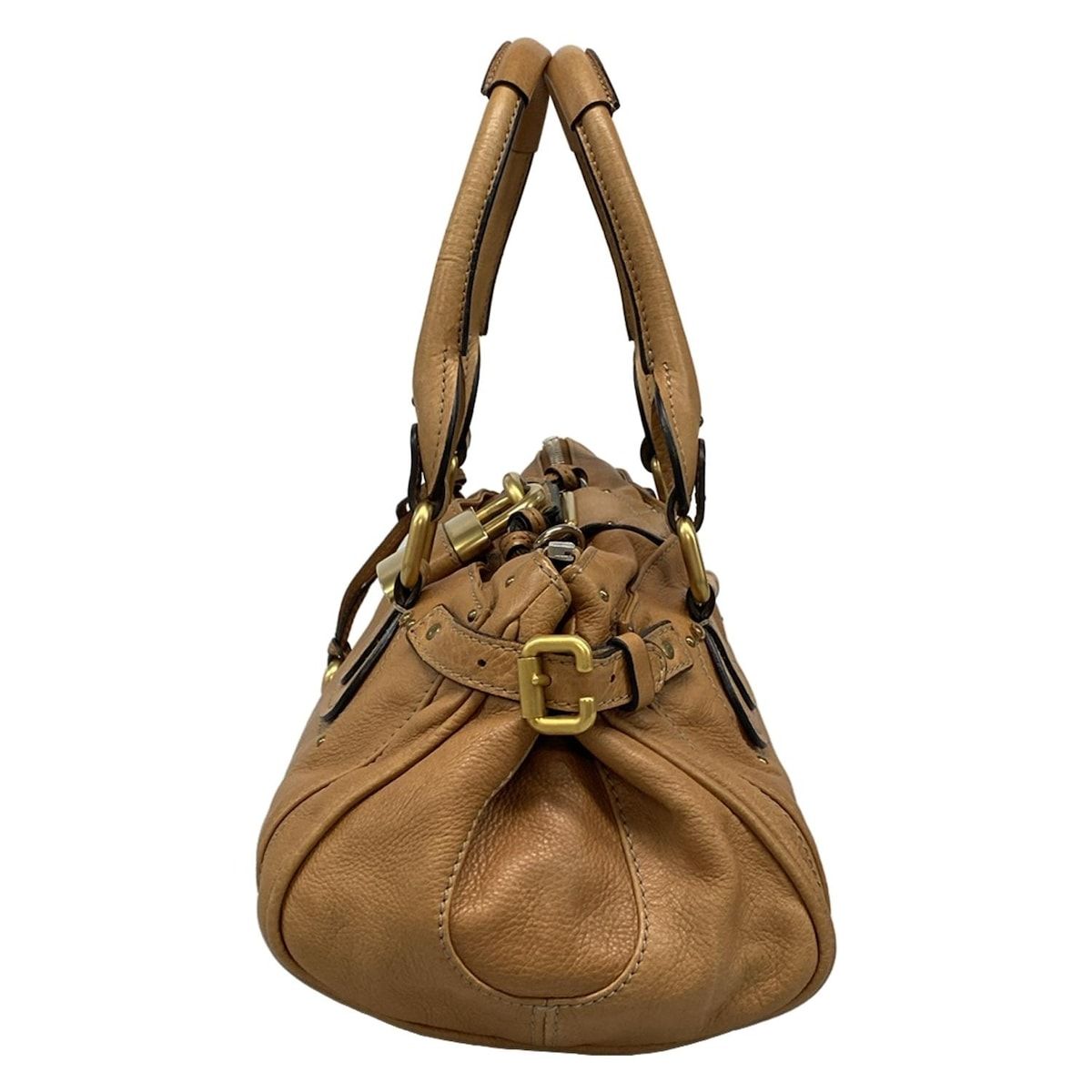 Chloé ブラウン ハンドバッグ ゴールド金具 Chloe(クロエ) ハンドバッグ パディントン ブラウン ゴールド金具