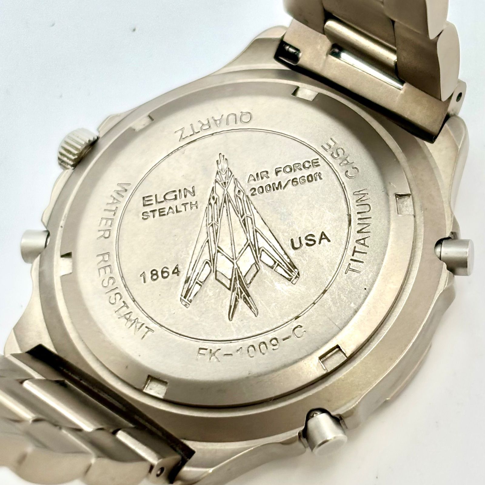 新品電池】ELGIN エルジン AIR FORCE エアフォース メンズ 腕時計 