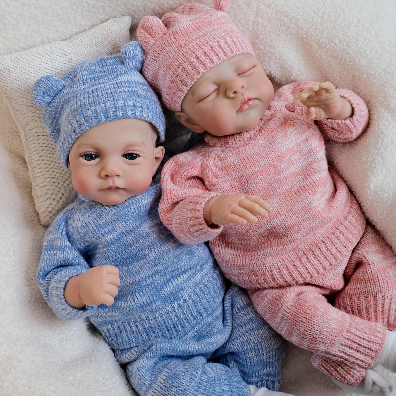 まるで本物】リボーンドール 18インチ 愛らしい新生児人形 ツインズ