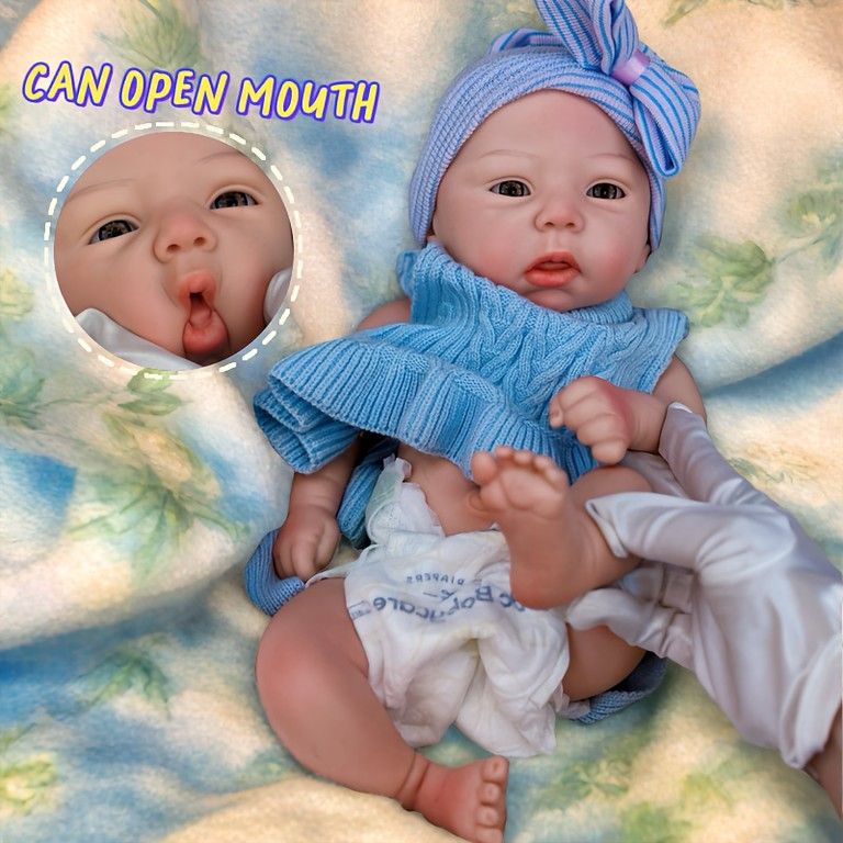 リアルな質感】45cm リボーンドール 赤ちゃん人形 シリコン製 3D