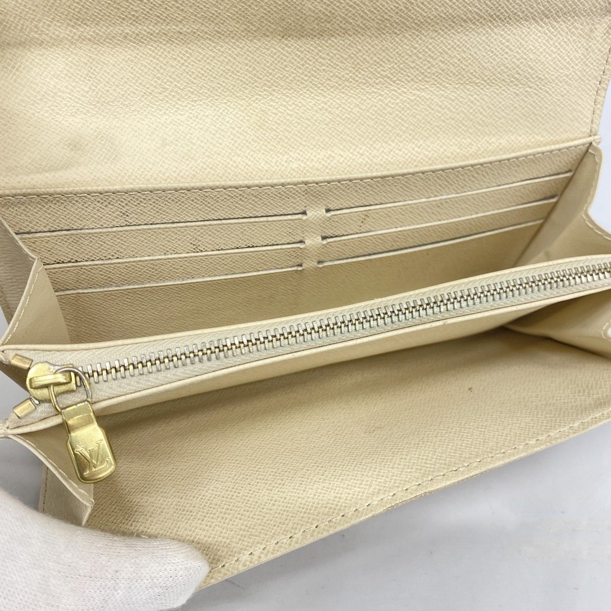 6ac2558-k】ルイヴィトン 長財布 ダミエ・アズール ポルトフォイユサラ