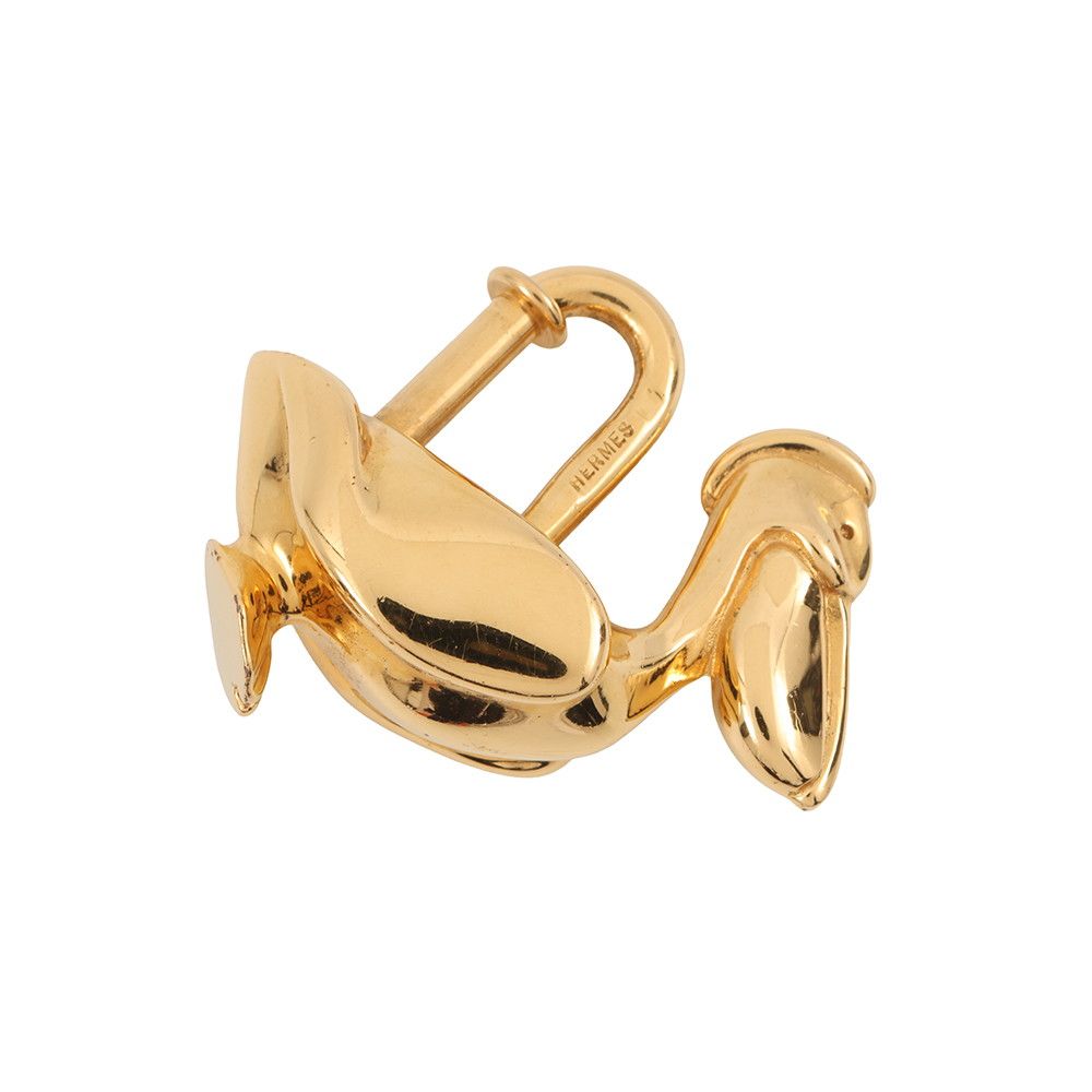 HERMES 1992年限定 カデナ ゴールド ペリカン チャーム　箱付き HERMES エルメス 1992年限定 カデナ ペリカン バッグチャーム 箱付き