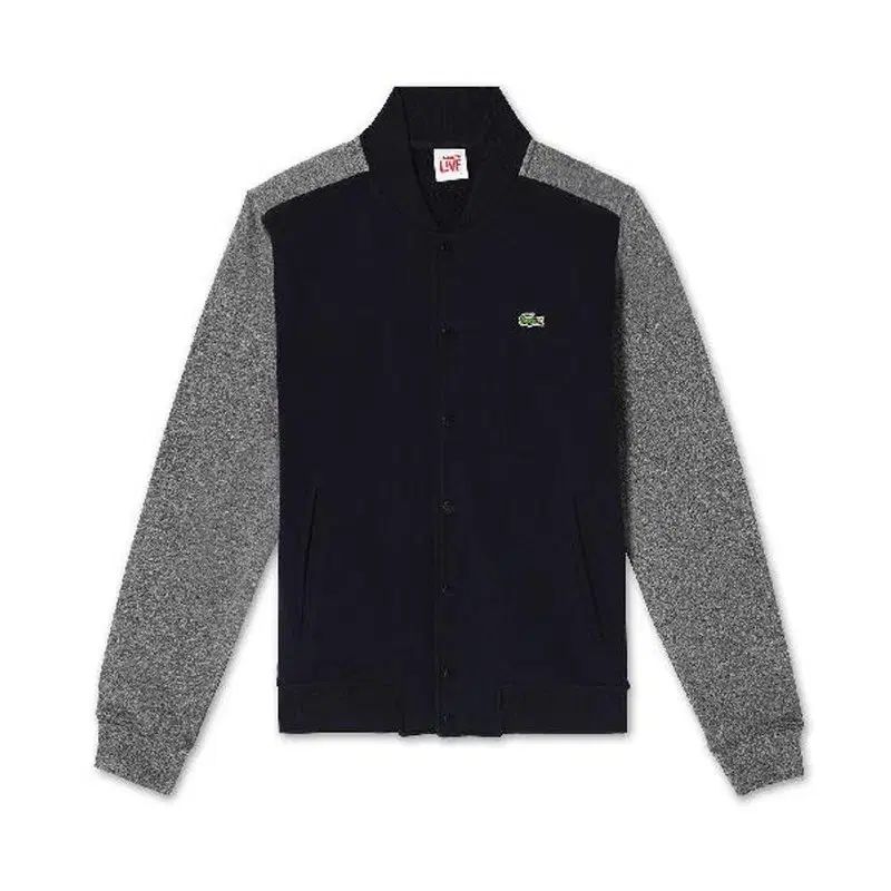 M ラコステ ライブ 袖 バイカラー スタジャン ベースボール ジャケット