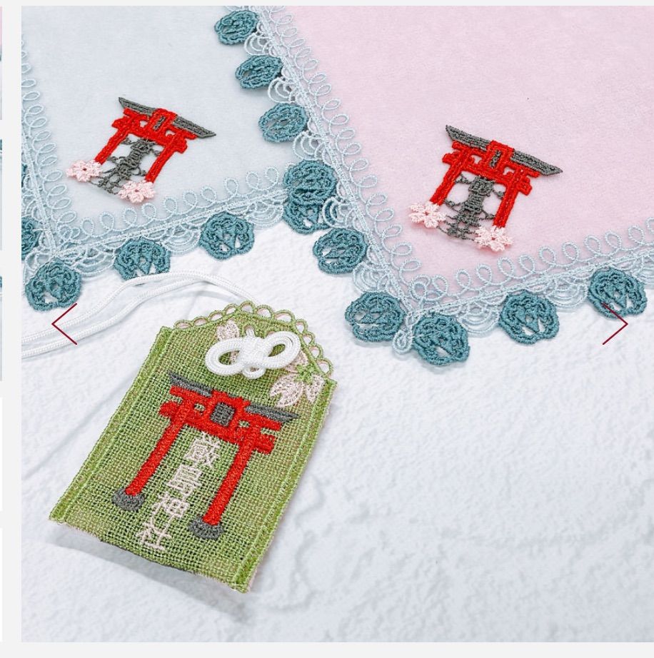 元町厳島神社 タオルハンカチセット 近沢レースタオルハンカチ 元町厳島神社コラボレーションハンカチ