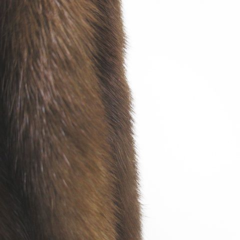 サガミンク SAGA MINK 毛皮コート ミンクファー ミドル丈 40 茶系