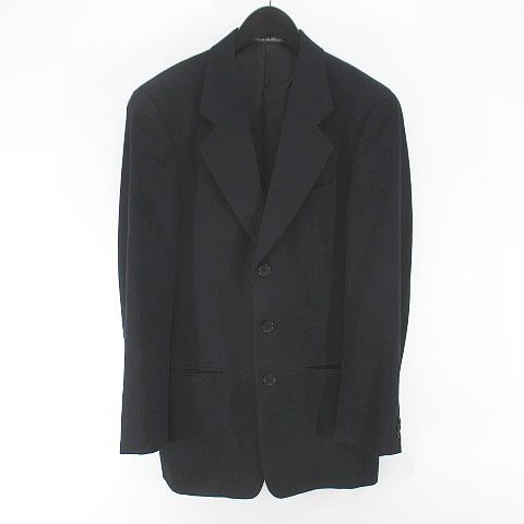 Giorgio Armani セットアップ ウール100% 3B 黒 ジョルジオアルマーニ GIORGIO ARMANI セットアップ スーツ ストライプ
