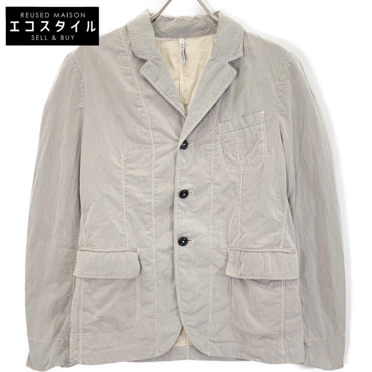 C.P.COMPANY シーピーカンパニー 14WCPUZ01437 ﾍﾞｰｼﾞｭ ｺｯﾄﾝﾅｲﾛﾝ 3B 