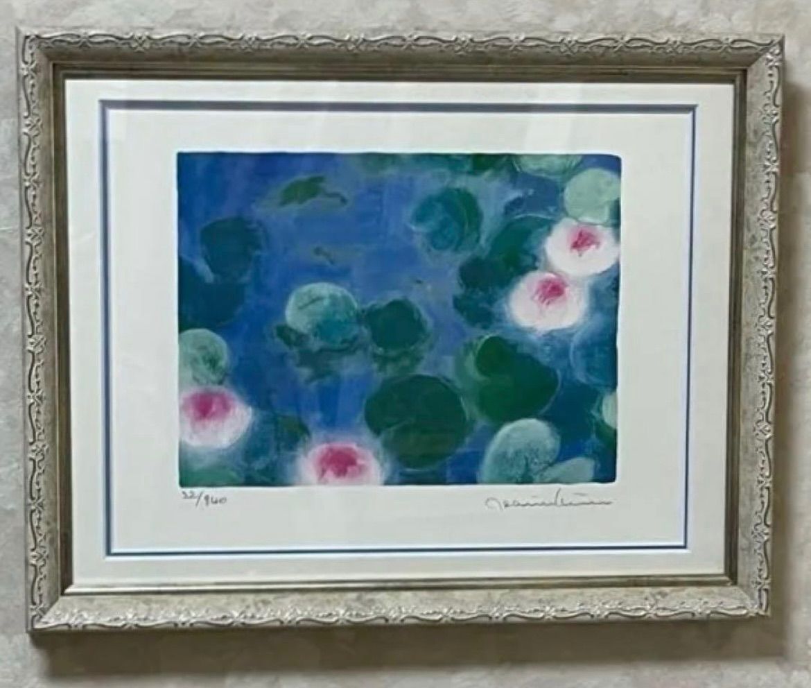 新品額入り 版画 ジニー・キム エディション付ダイヤモンド