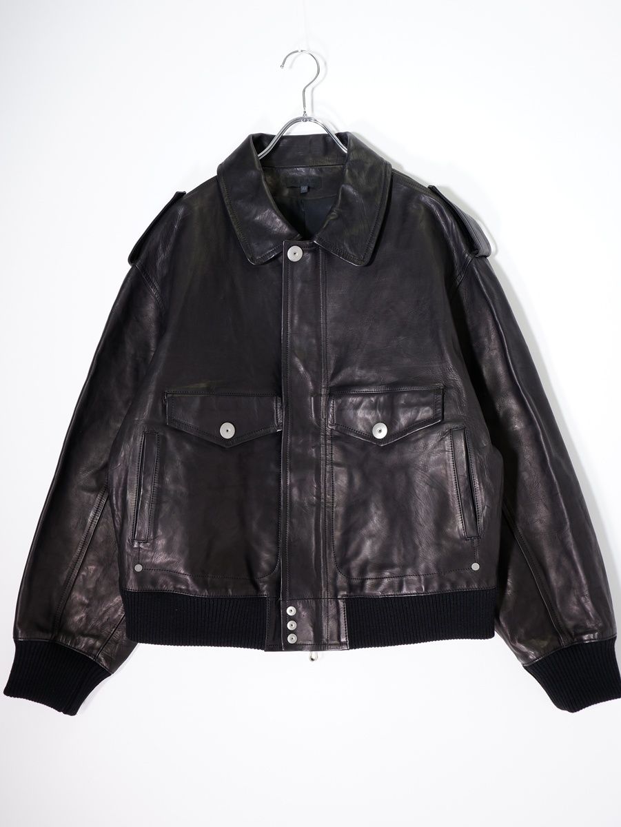 Omar Afridiオマールアフリディ 2023AW COW LEATHER A2 BOMBER JACKET