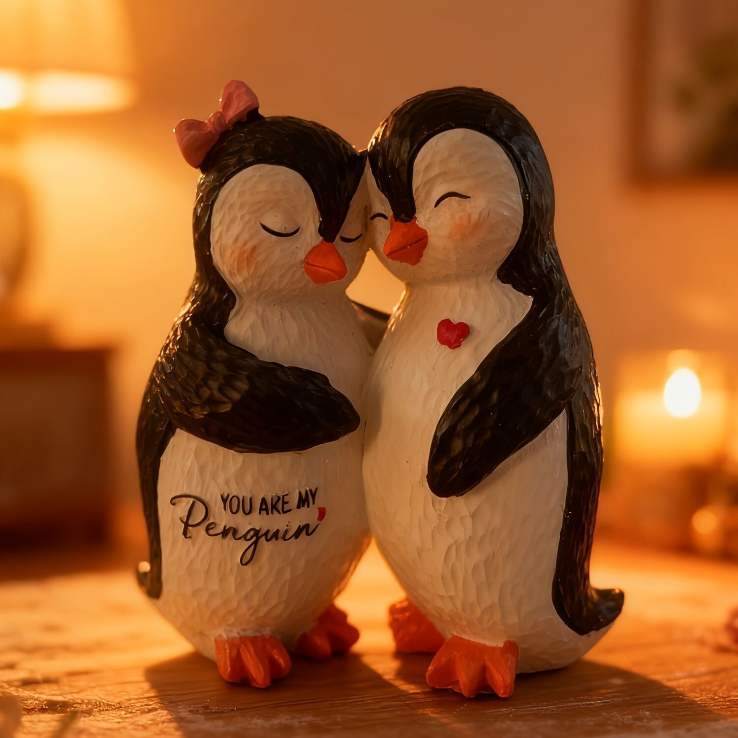 置物 オブジェ ガーデンオーナメント ペンギンのカップル ぺんぎん