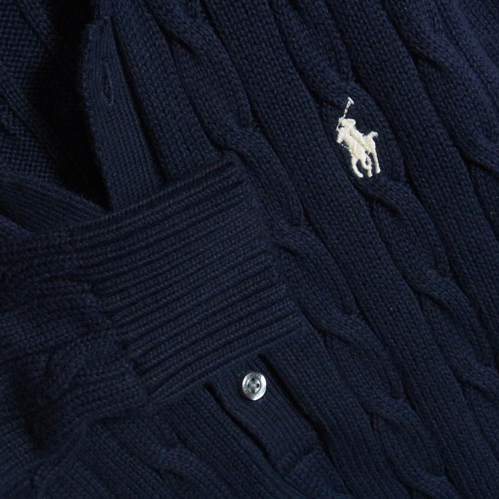 POLO RALPH LAUREN ポロ・ラルフローレン ロゴ刺繍 ケーブルニット