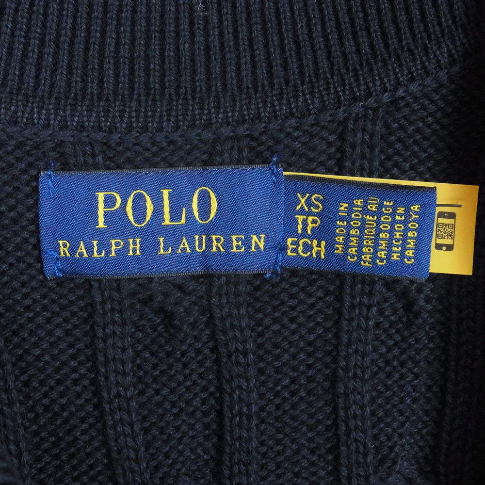 POLO RALPH LAUREN ポロ・ラルフローレン ロゴ刺繍 ケーブルニット